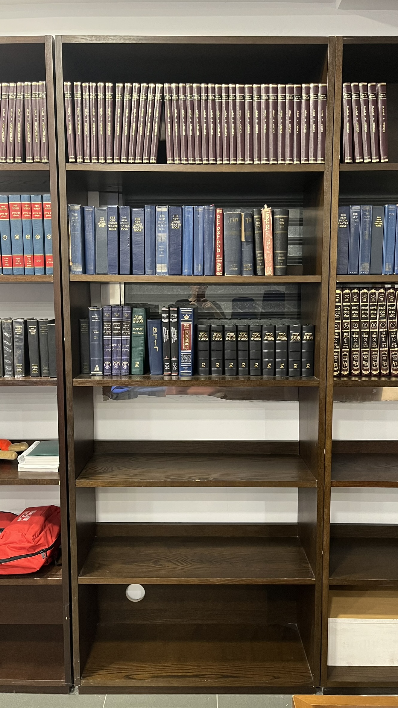 Biblioteca de madera con 6 estantes