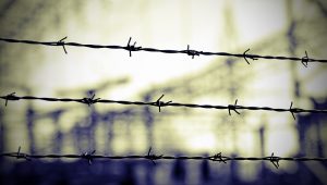 barbed wire to demarcate the border does not open